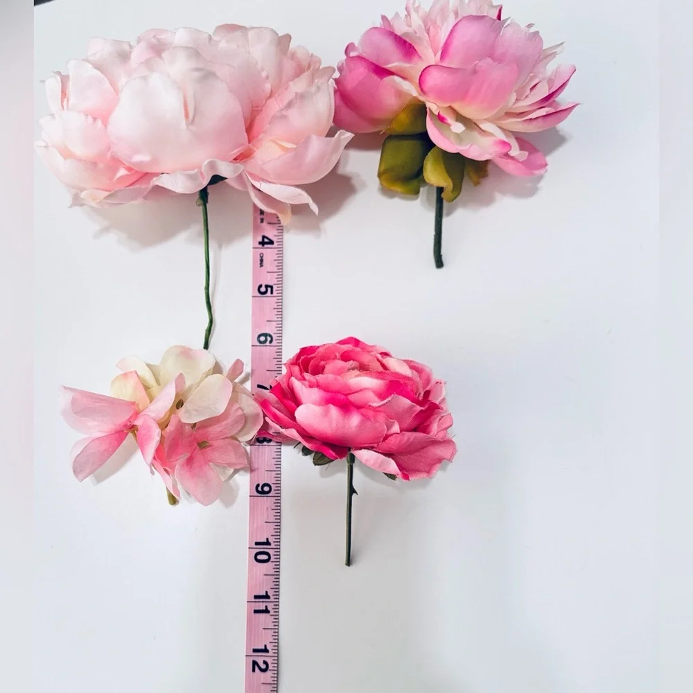 LIFELIKE PASTEL FLOWERS Pink Roses Peonies Hydrangea Floral Wedding Spring Decor